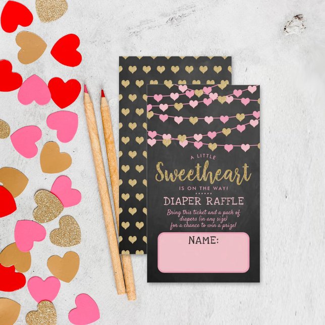 Hanging Kärlek Hearts Little Baby Shower Tilläggskort (Skapare uppladdad)