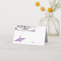 Hanging Lilac Origami Pappra Cranes Asian Bröllop