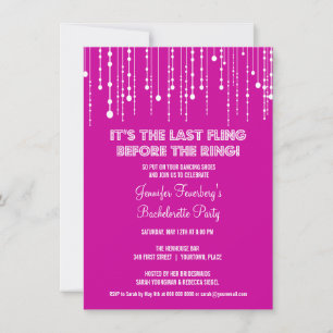 Hanging Ljus Bachelorette-partiets inbjudan