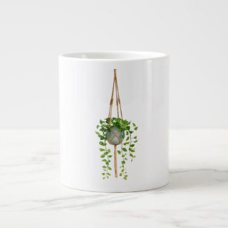 Hanging Macrame Plant Holder Boho Mug Jumbo Mugg