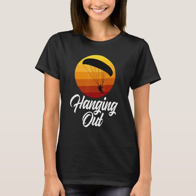 Hanging Out Retro  Women Paraglider Adventure 1 T Shirt (Framsida)