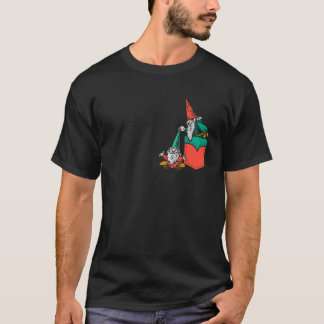 Hanging Pocket Gnome Gnomies  T Shirt