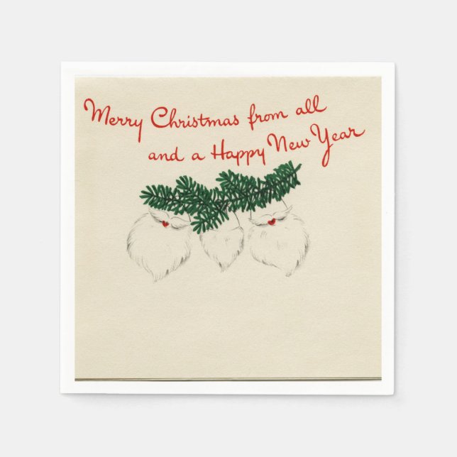 Hanging Santa Beards Pappersservett (Framsidan)