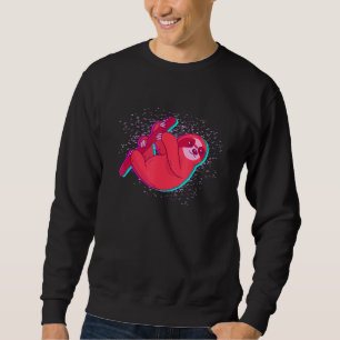 Hanging Sloth Noise Vaporwave Lång Ärmad Tröja