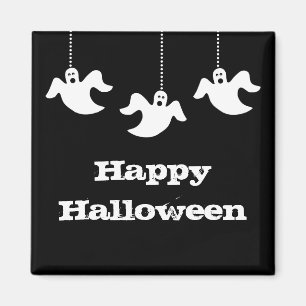 Hanging Spöken Halloween Magnet, svart Magnet