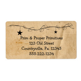 Hanging Stars Business Label Fraktsedel