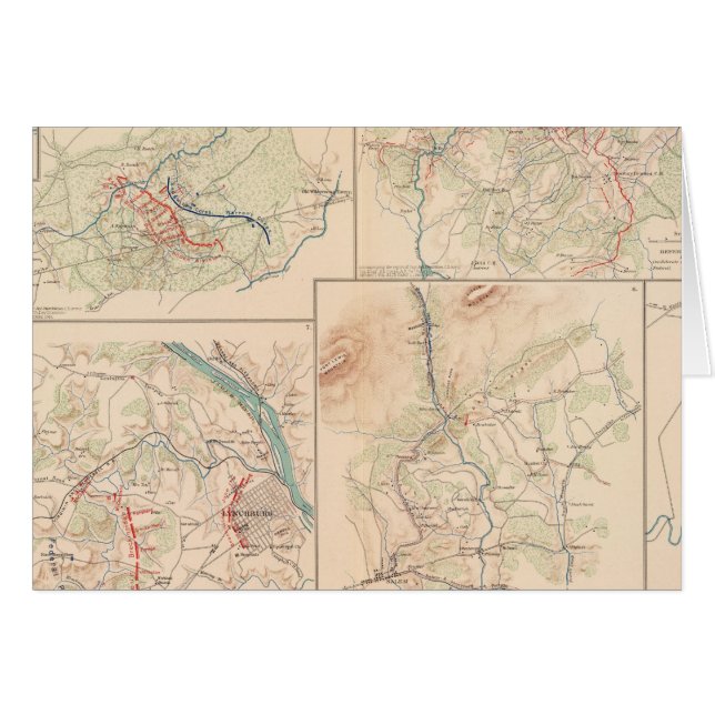 Hanging Sten Monocacy Hälsningskort (Framsidan Horizontal)