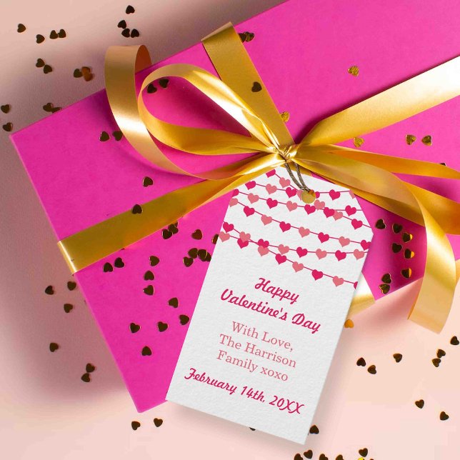 Hanging String Kärlek Hearts Glad Alla hjärtans da Presentetikett (Skapare uppladdad)