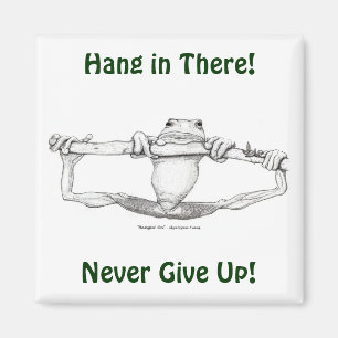 Hanging Träd Frog Motivational Magnet