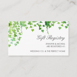 Hanging Vines Greenery Bröllop Gift-registreringsk Tilläggskort