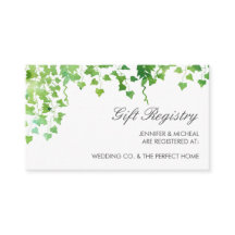 Hanging Vines Greenery Bröllop Gift-registreringsk