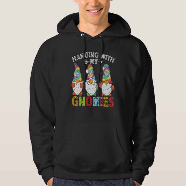 Hanging With Gnomies Gnome Merry Christmas Tie Dye Hoodie (Framsida)
