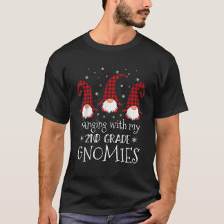 Hanging With My 2nd Grade Gnomies Teacher Christma T Shirt