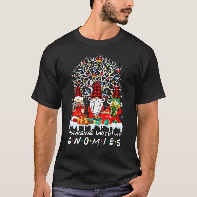 Hanging With My Gnomie Christmas Matching Family P T Shirt (Framsida)