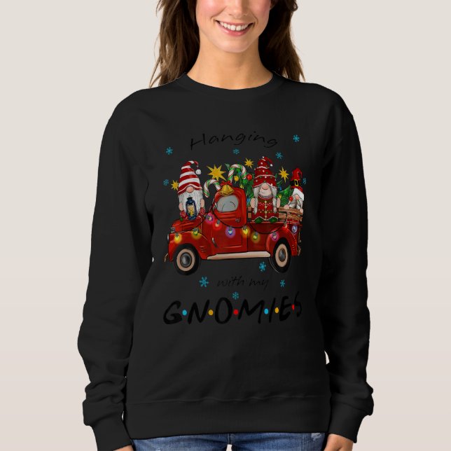 Hanging With My Gnomies Christmas  Gnome  Truck 1 T Shirt (Framsida)