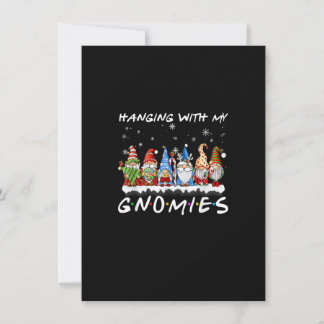 Hanging With My Gnomies Christmas Pajamas Family G Inbjudningar