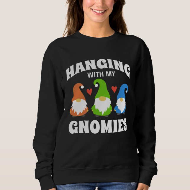 Hanging With My Gnomies Florists Gardening Gnomes T Shirt (Framsida)