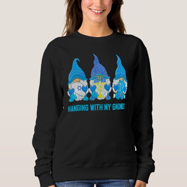 Hanging With My Gnomies Nordic Gnome Hanukkah Jewi T Shirt (Framsida)