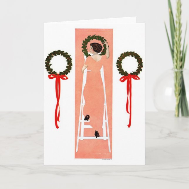 Hanging Wreaths Helgkort (Framsida)