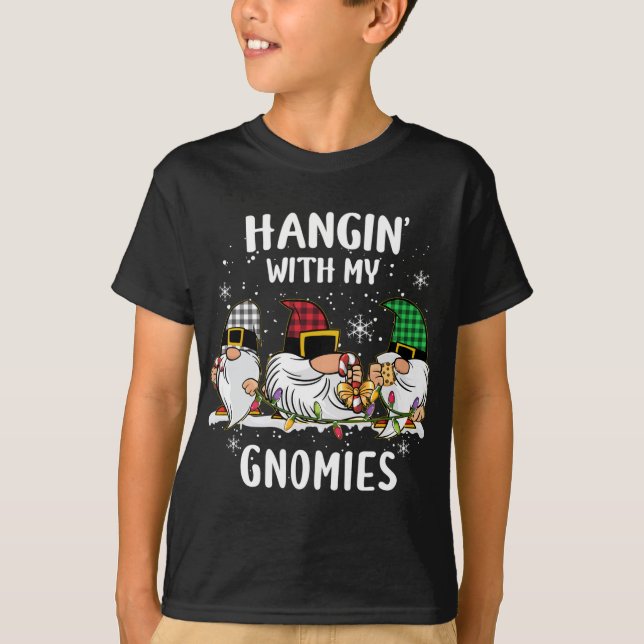Hangin's med mina favoriter... 3 Gnomes julbuf T Shirt (Framsida)