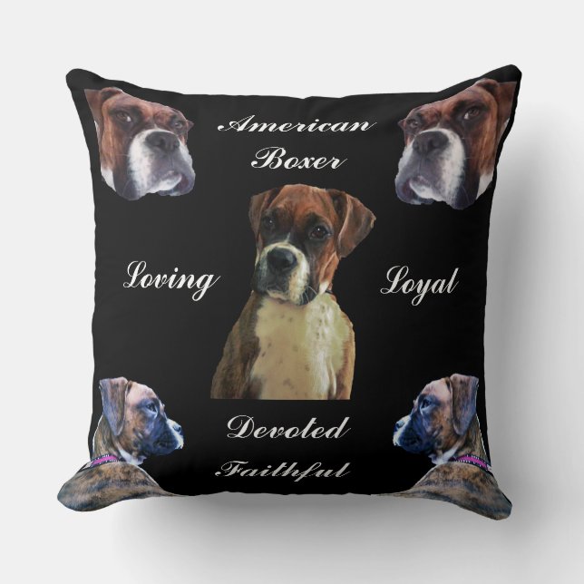 HÄNGIVEN BOXERHUND   KUDDE (Framsida)