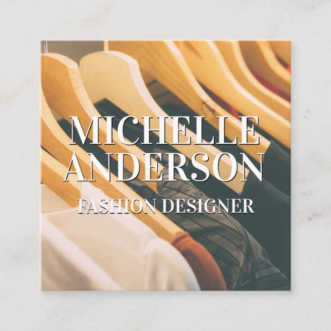 Hängkläder | Wardrobe Fyrkantigt Visitkort (Framsida)