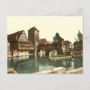 Hangman Bridge, Nürnberg, Bayern, Tyskland Vykort