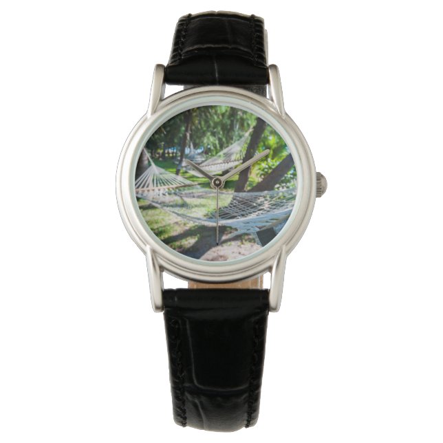 Hängmatta på stranden, Fiji Armbandsur (Framsida)