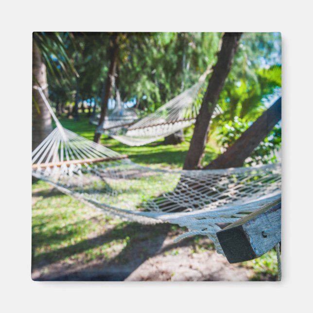 Hängmatta på stranden, Fiji Magnet (Framsidan)