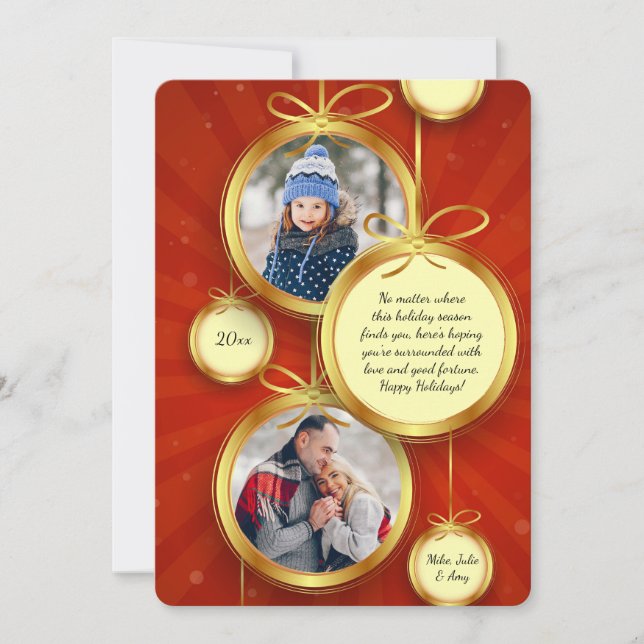 Hängning av fotokort för ornament inbjudningar (Framsida)