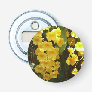 Hängning av Gult Orchids Tropical Flowers Flasköppnare