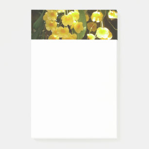 Hängning av Gult Orchids Tropical Flowers Post-it Block