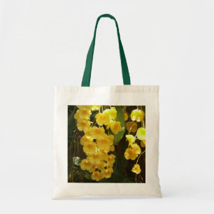 Hängning av Gult Orchids Tropical Flowers Tygkasse