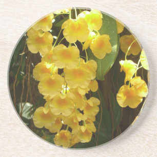 Hängning av Gult Orchids Tropical Flowers Underlägg
