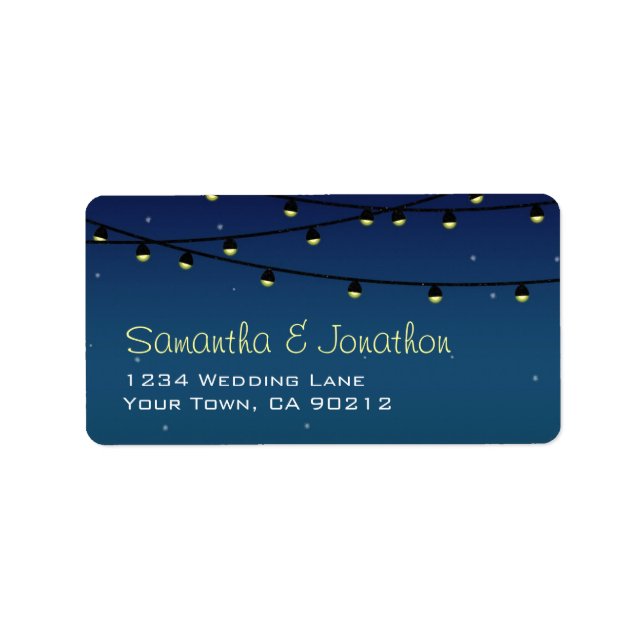Hängning av Ljus under Stars-Anpassningsbarna Adressetikett (Framsidan)