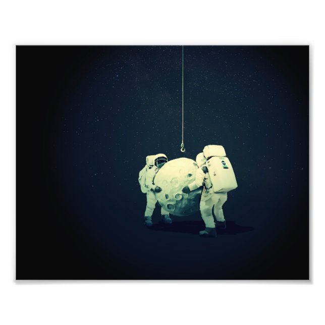 Hängning av måne fototryck (Framsidan)