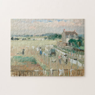 Hängning av Tvätt ut till torr Berthe Morisot Pussel
