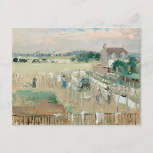Hängning av Tvätt ut till torr Berthe Morisot Vykort