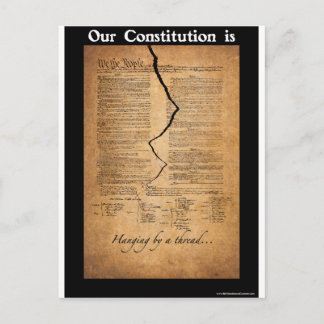 Hängning efter en tråd vykort