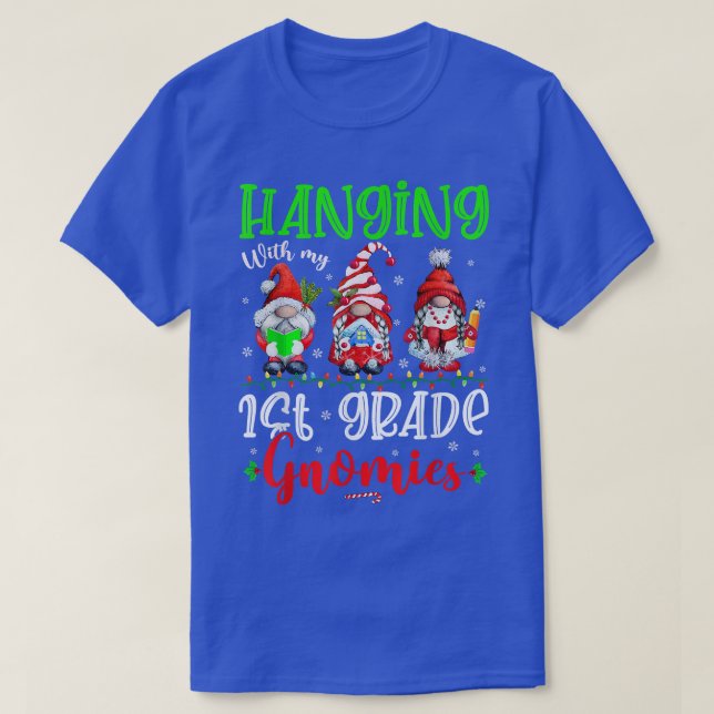 Hängning med min första Klass-Gnomies Julafton Lju T Shirt (Design framsida)