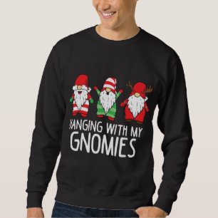 Hängning med min Gnomies Buffalo Funny julgran Lång Ärmad Tröja