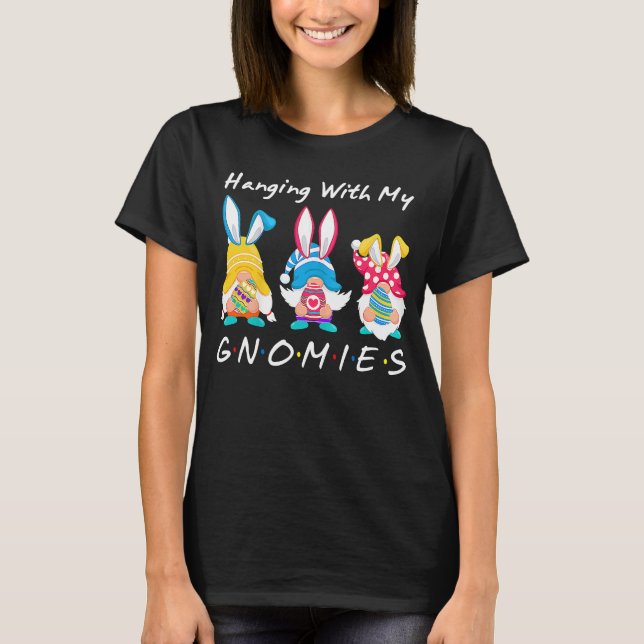 Hängning med min Gnomies Bunny Egg Hunting Gnome H T Shirt (Framsida)