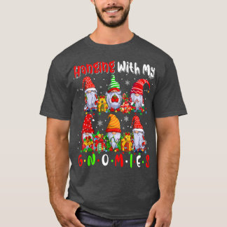 Hängning med mina domäner Cute Si Gnomes Julafton  T Shirt