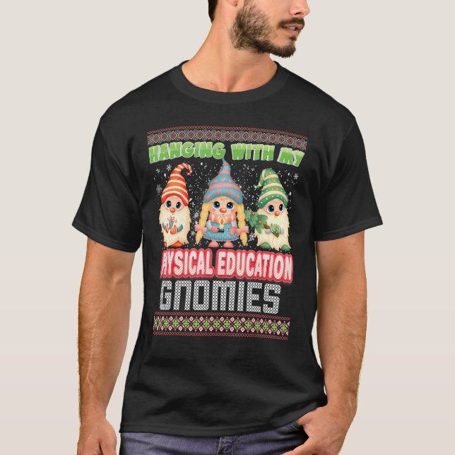 Hängning med mina gymnaster för fysisk träning t shirt (Framsida)