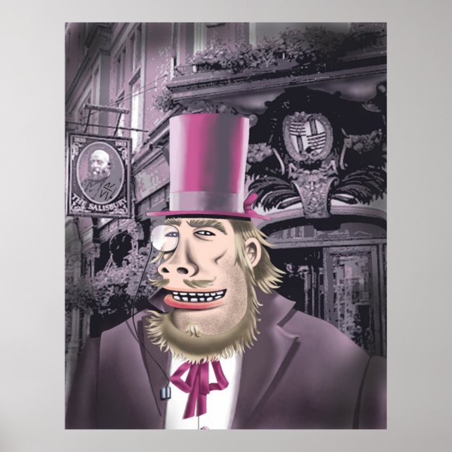 Hängning med poster av hymprojektionsyta (Framsidan)