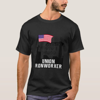 Hängning och Bangning av Järn-arbetare i unionen T Shirt