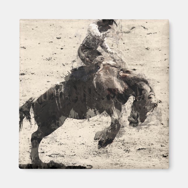 Hängning på - Bronco Busting Champ Magnet (Framsidan)