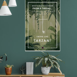 Hängning på en tråd poster