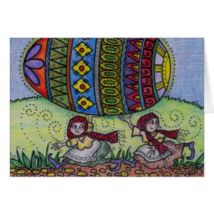Hängning på till din Pysanka ukrainska Folk kons Hälsningskort