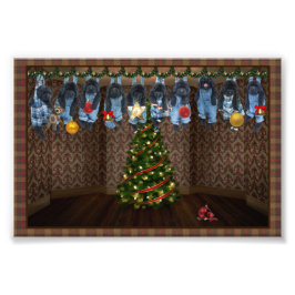 Hängning runt julfotoutskrifter fototryck